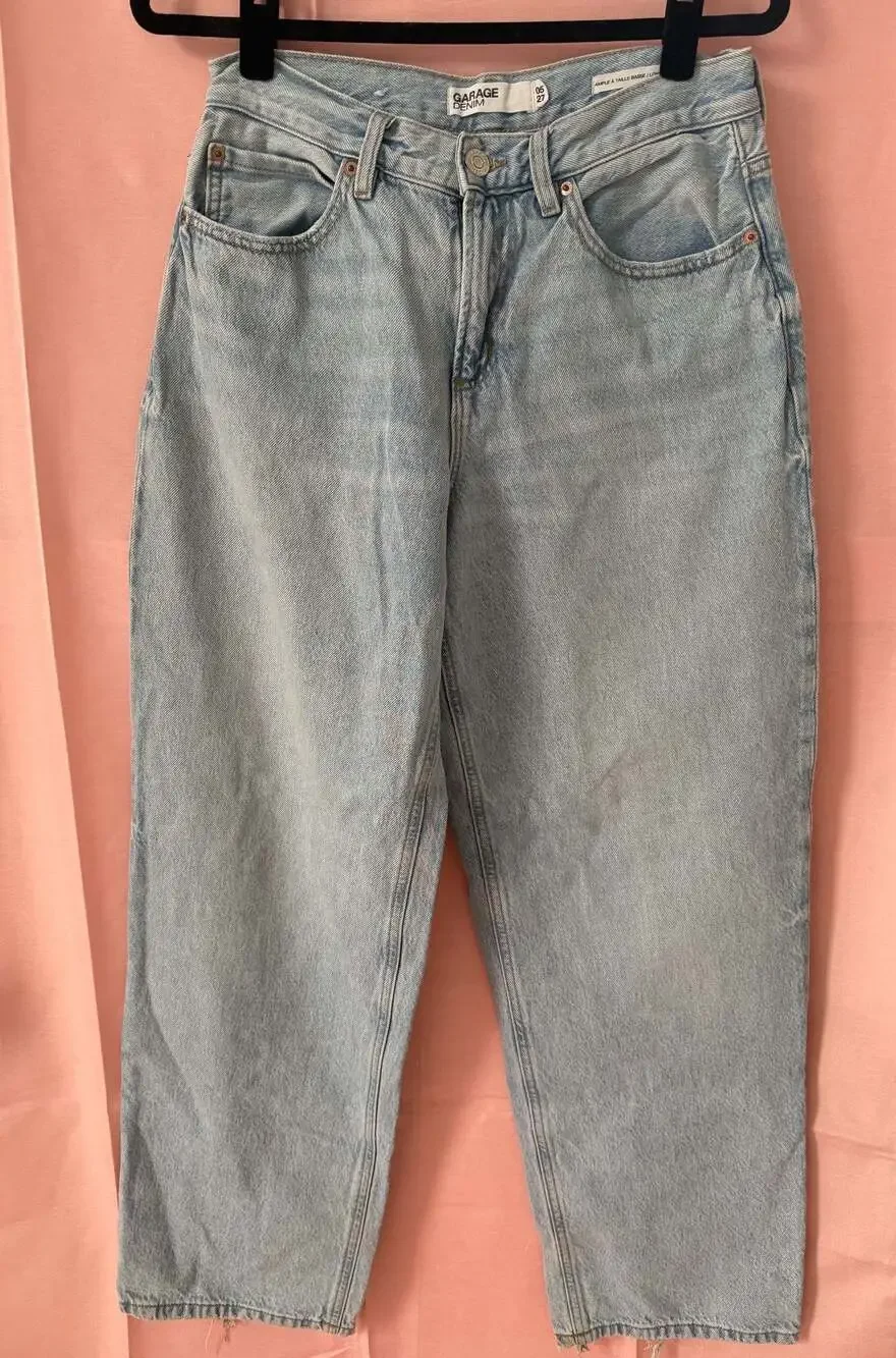 Garage Denim Low Rise Baggy Jeans Light Wash